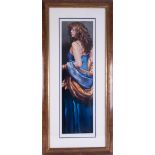 Robert Lenkiewicz (1941-2002) 'Karen In Blue' signed limited edition print 348/475, 72cm