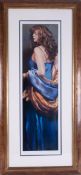 Robert Lenkiewicz (1941-2002) 'Karen In Blue' signed limited edition print 348/475, 72cm