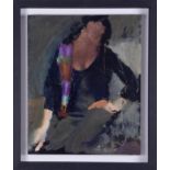 Robert Lenkiewicz (1941-2002) 'Study of Esther Galloway wearing a Chinese Jacket', oil on board,