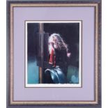 Robert Lenkiewicz (1941-2002) 'Painter In The Wind' signed limited edition print 345/500, 37cm x