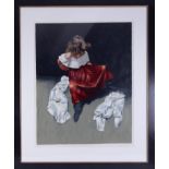 Robert Lenkiewicz (1941-2002)lithograph, The Painter with Women, St Antony's Theme, framed and