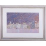 Terry McKivragan (1929 - 2012) 'View over Horse Guards Parade' acrylic on board, signed, 23cm x