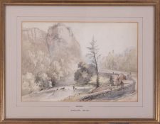 G.R. Vawser senior, 1880-1847, signed watercolour, 'Matlock', framed and glazed, 24cm x 35cm.