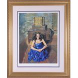 Robert Lenkiewicz (1941-2002) 'Anna Seated' signed limited edition print 422/475, 52cm x 39cm,