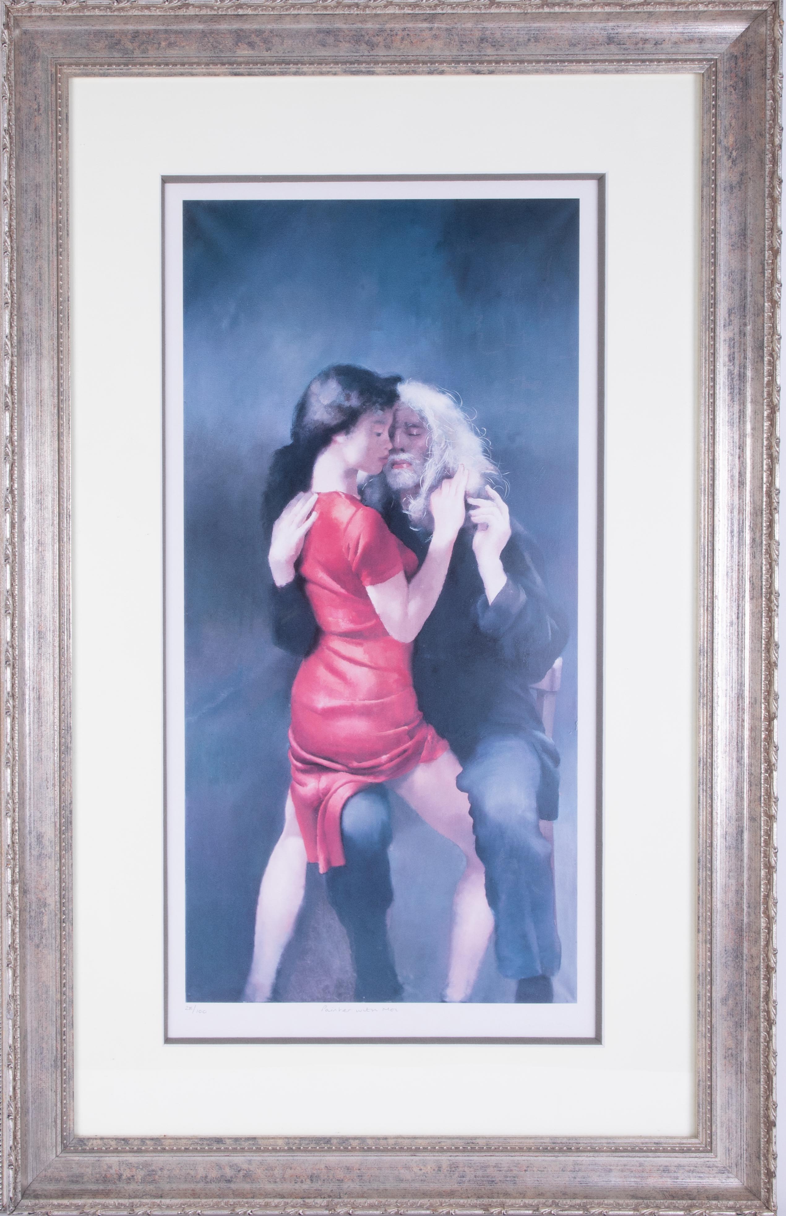 Robert Lenkiewicz (1941-2002) 'Painter With Moi' limited edition print 28/100, embossed signature,