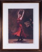 Fletcher Sibthorp (British, b. 1967), 'Dancer' signed limited edition print 36/395, 74cm x 52cm,