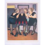 Beryl Cook (1926-2008) 'Getting Ready' signed print, stamped ALF, published by The Alexander Gallery