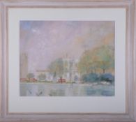 Terry McKivragan (1929 - 2012) 'Parliament Square' watercolour with body colour, indistinctly