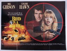 Cinema Poster for the film 'Bird on a Wire' year 1990 featuring Goldie Hawn & Mel Gibson.