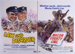 Cinema Poster for the film 'Law and Disorder & Macon County Lines'. Provenance: The John Welch