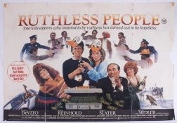 Cinema Poster for the film 'Ruthless People' year 1986 featuring Danny DeVito (tears in several