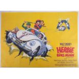 Cinema Poster for the film 'Herbie Rides Again' year 1974. Provenance: The John Welch Collection,