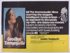 Cinema Poster for the film 'Goodbye Emmanuel' year 1977 featuring Sylvia Christel. Provenance: The
