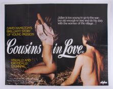 Cinema Poster for the film 'Cousins in Love' year 1980. Provenance: The John Welch Collection,