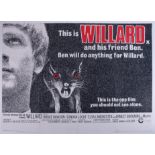 Cinema Poster for the film 'Willard'. Provenance: The John Welch Collection, previous owner of The