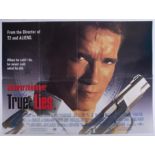 Cinema Poster for the film 'True Lies' year 1994 featuring Schwarzenegger (tear on fold).