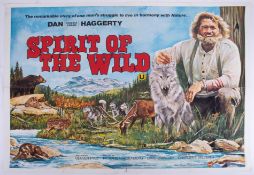 Cinema Poster for the film 'Spirit of the Wild' year 1976 featuring Dan Hagerty (tears on folds).