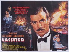Cinema Poster for the film 'Lassiter' year 1984 featuring Tom Selleck & Jane Seymour (badly