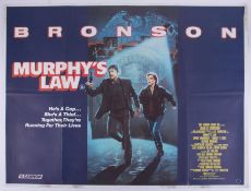 Cinema Poster for the film 'Murphy’s Law' year 1986 featuring Charles Bronson (tears). Provenance: