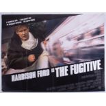 Cinema Poster for the film 'The Fugitive' year 1992 featuring Harrison Ford. Provenance: The John