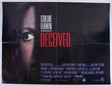 Cinema Poster for the film 'Deceived' year 1991 featuring Goldie Hawn. Provenance: The John Welch