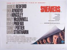 Cinema Poster for the film 'Sneakers' year 1992 featuring Robert Redford & Dan Aykroyd (tears and