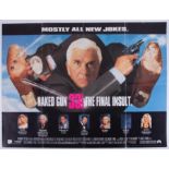 Cinema Poster for the film 'Naked Gun 33 ½ the final insult' year 1994 featuring Leslie Nielsen.