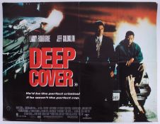 Cinema Poster for the film 'Deep Cover' year 1992 featuring Larry Fishburne & Jeff Goldblume.