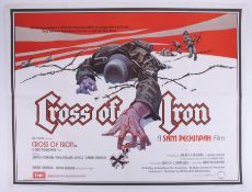 Cinema Poster for the film 'Cross of Iron' year 1977 featuring Dir: Sam Peckinpah, Star: James