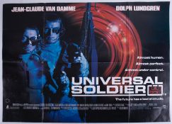 Cinema Poster for the film 'Universal Soldier' year 1992 featuring Jean Claude Van Damme (tape