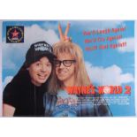Cinema Poster for the film 'Wayne’s World 2' year 1993. Provenance: The John Welch Collection,