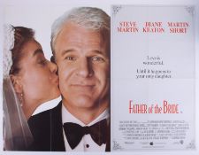 Cinema Poster for the film 'Father of the Bride' year 1992 featuring Steve Martin & Diane Keaton.