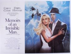 Cinema Poster for the film 'Memoirs of an invisible man' year 1992 featuring Chevy Chase.