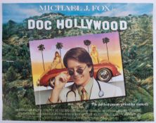 Cinema Poster for the film 'Doc Hollywood' year 1990 featuring Michael J Fox (tear on fold).