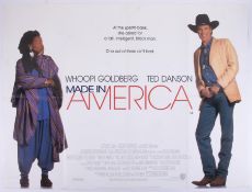 Cinema Poster for the film 'Made in America' year 1993 featuring Whoopi Goldberg. Provenance: The