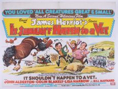 Cinema Poster for the film 'It shouldn’t happen to a vet' year 1976 featuring James Herriott &