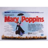 Cinema Poster for the film 'Mary Poppins' year 1964. Provenance: The John Welch Collection, previous