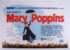 Cinema Poster for the film 'Mary Poppins' year 1964. Provenance: The John Welch Collection, previous