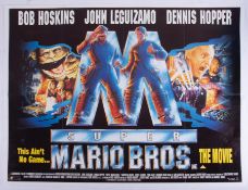 Cinema Poster for the film 'Super Mario Bros' featuring Bob Hoskins & Dennis Hopper. Provenance: The