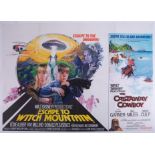 Cinema Poster for the film 'Escape to Witch Mountain & Castaway Cowboy'. Provenance: The John