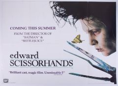 Cinema Poster for the film 'Edward Scissorhands' year 1190. Provenance: The John Welch Collection,