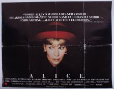 Cinema Poster for the film 'Alice' year 1994 featuring Dir: Woody Allen, Star: Mia Farrow (worn on