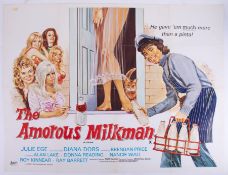 Cinema Poster for the film 'The Amorous Milkmen' featuring Diana Dors (sticker mark). Provenance: