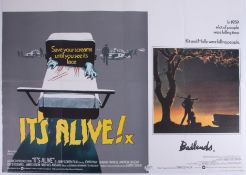 Cinema Poster for the film 'It’s Alive! & Badlands'. Provenance: The John Welch Collection, previous