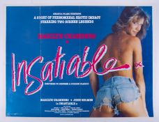 Cinema Poster for the film 'Insatiable' year 1980 featuring Marilyn Chambers. Provenance: The John