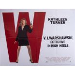 Cinema Poster for the film 'V.I.Warshawski' featuring Kathleen Turner. Provenance: The John Welch