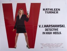 Cinema Poster for the film 'V.I.Warshawski' featuring Kathleen Turner. Provenance: The John Welch