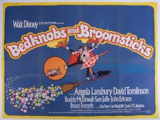 Cinema Poster for the film 'Bedknobs and Broomsticks' year 1971. Provenance: The John Welch