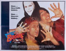 Cinema Poster for the film 'Bill and Ted’s Bogus Journey' year 1991 featuring Keanu Reeves (tape