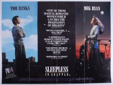 Cinema Poster for the film 'Sleepless in Seattle' year 1993 featuring Tom Hanks & Meg Ryan (water